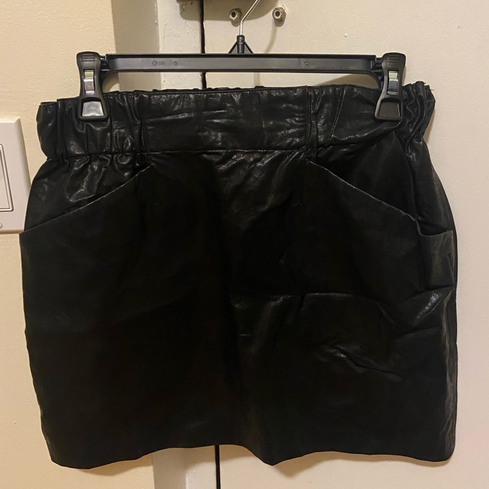 Zara pleather black skirt